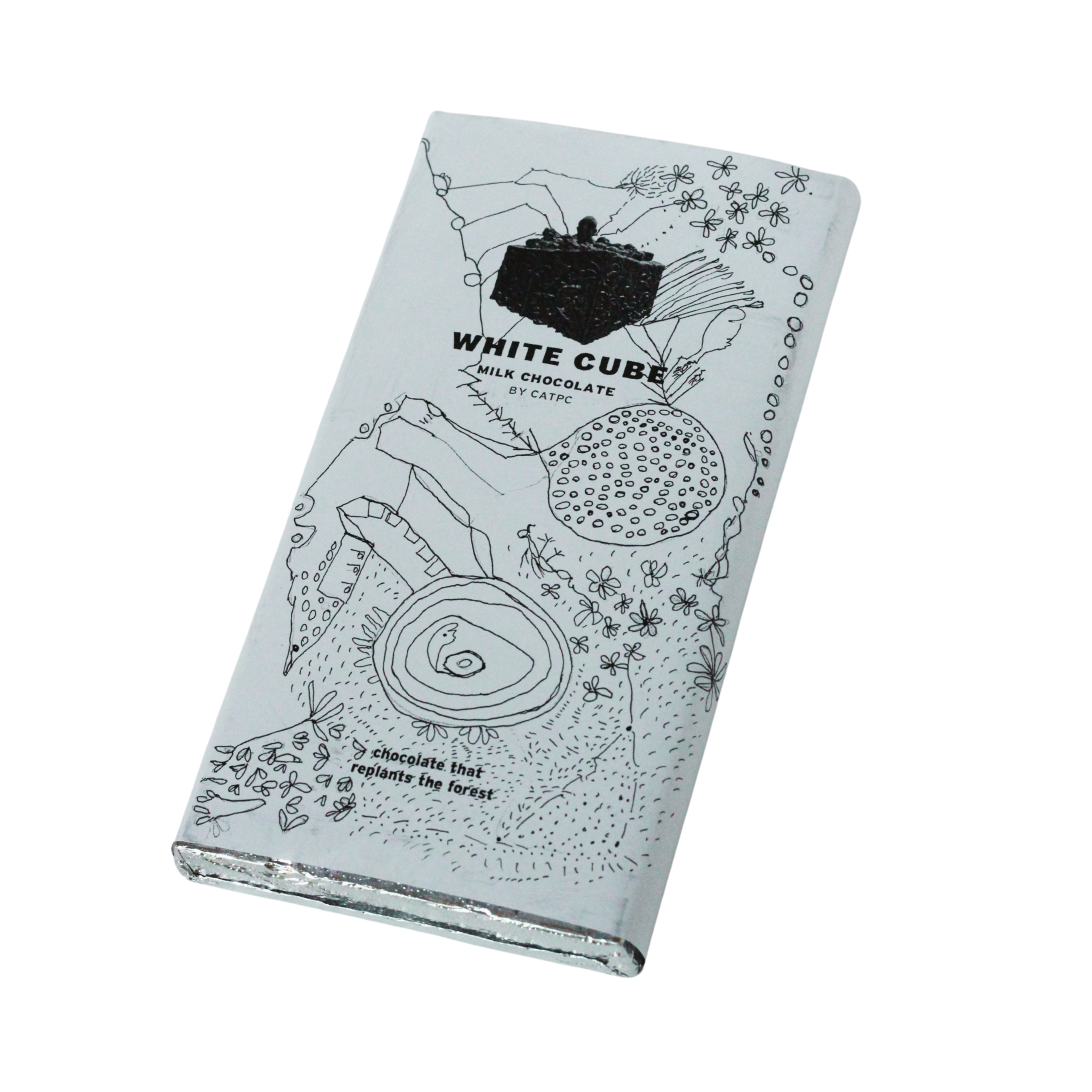 White Cube : tablette de chocolat au lait